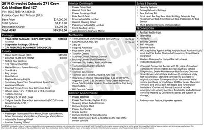 2019 Chevrolet Colorado 4WD Z71