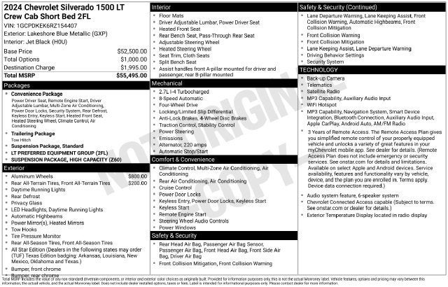 2024 Chevrolet Silverado 1500 LT (2FL)