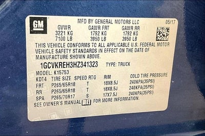 2017 Chevrolet Silverado 1500 LT