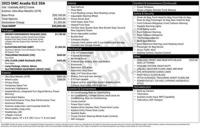 2023 GMC Acadia SLE