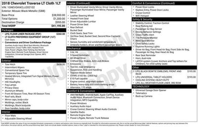 2018 Chevrolet Traverse LT Cloth