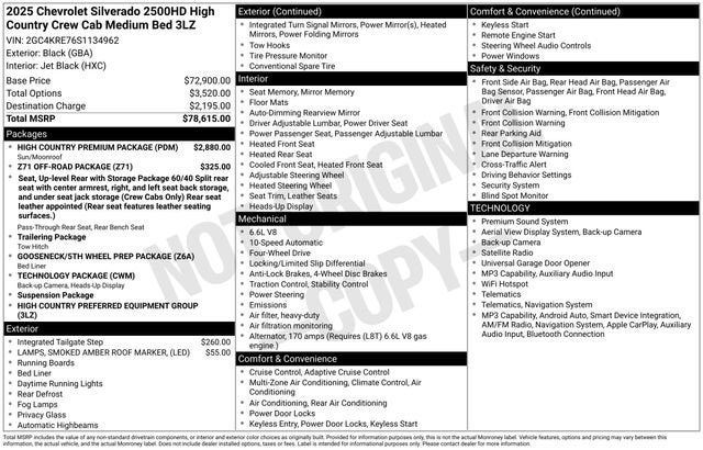2025 Chevrolet Silverado 2500 HD High Country