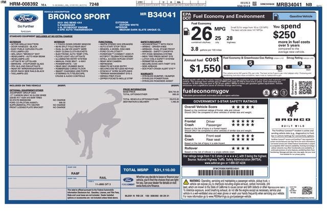 2021 Ford Bronco Sport Big Bend