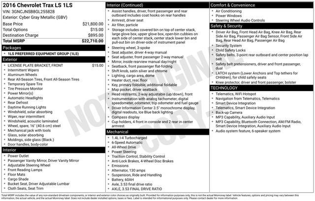 2016 Chevrolet Trax LS