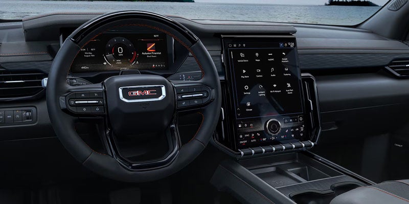 2026 GMC Acadia dashboard and touchscreen.