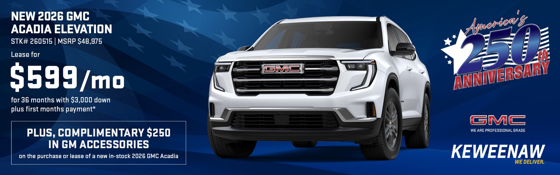 New 2026 GMC Acadia Elevation